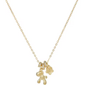 Pony and Flower Charm Necklace